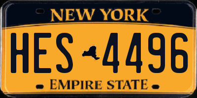 NY license plate HES4496