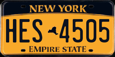 NY license plate HES4505