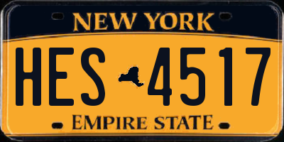 NY license plate HES4517