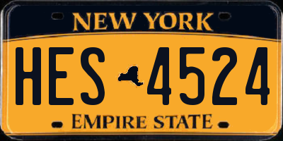 NY license plate HES4524