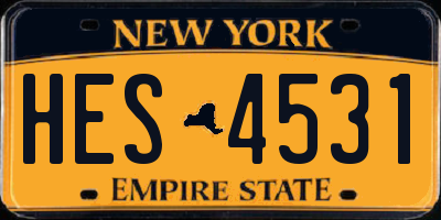 NY license plate HES4531