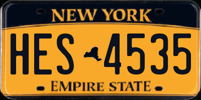 NY license plate HES4535