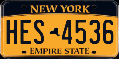 NY license plate HES4536