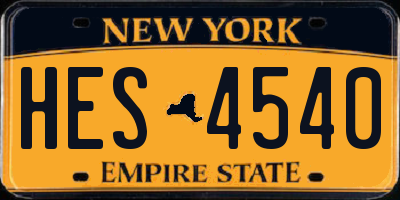 NY license plate HES4540