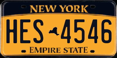 NY license plate HES4546