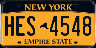 NY license plate HES4548