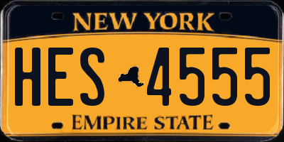 NY license plate HES4555