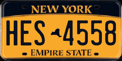NY license plate HES4558