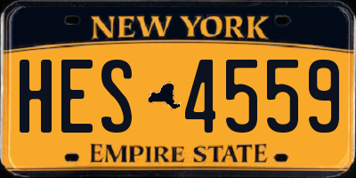 NY license plate HES4559