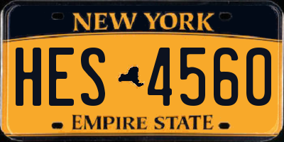 NY license plate HES4560