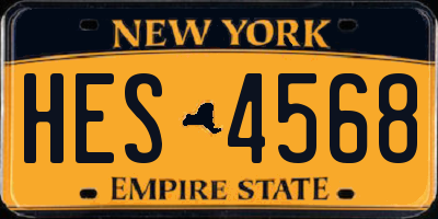 NY license plate HES4568