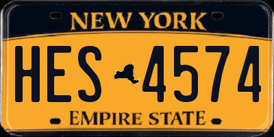 NY license plate HES4574