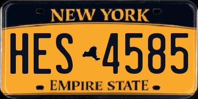 NY license plate HES4585