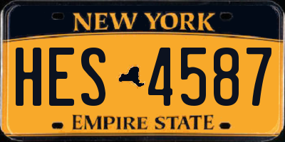 NY license plate HES4587