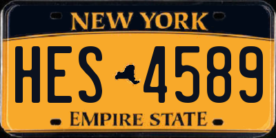 NY license plate HES4589