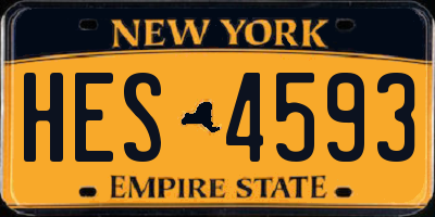 NY license plate HES4593
