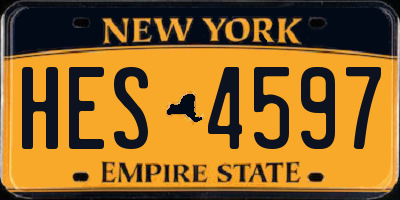NY license plate HES4597