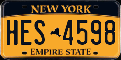 NY license plate HES4598