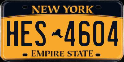 NY license plate HES4604