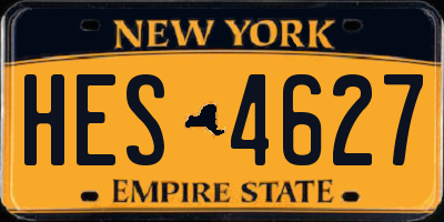 NY license plate HES4627