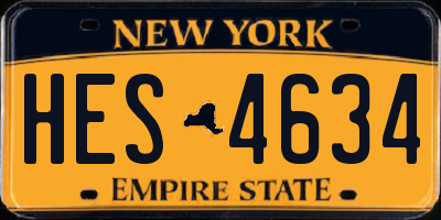 NY license plate HES4634