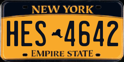 NY license plate HES4642