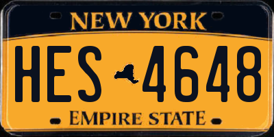 NY license plate HES4648