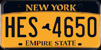 NY license plate HES4650