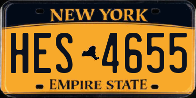 NY license plate HES4655