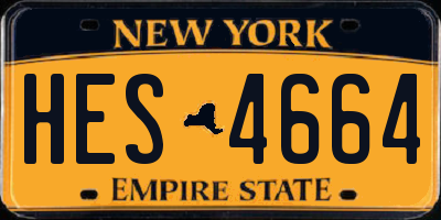 NY license plate HES4664
