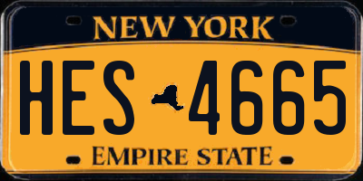 NY license plate HES4665