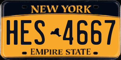 NY license plate HES4667