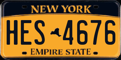 NY license plate HES4676