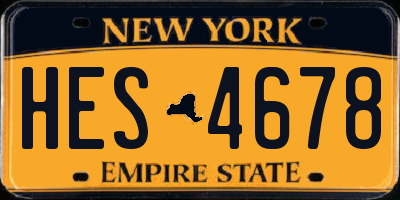 NY license plate HES4678