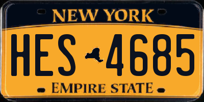 NY license plate HES4685