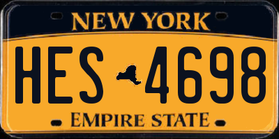 NY license plate HES4698