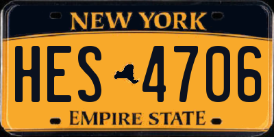NY license plate HES4706