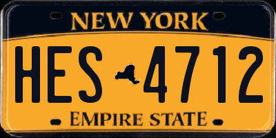 NY license plate HES4712