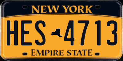 NY license plate HES4713
