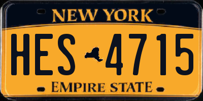 NY license plate HES4715