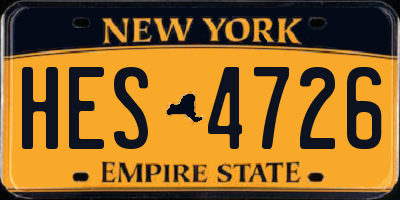 NY license plate HES4726