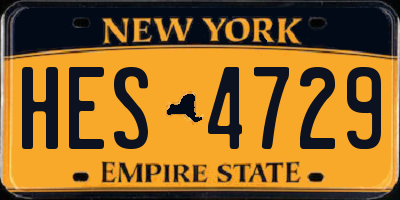 NY license plate HES4729