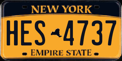 NY license plate HES4737