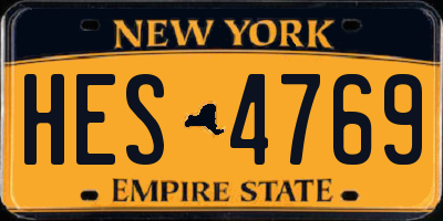 NY license plate HES4769