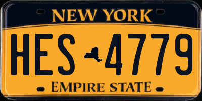 NY license plate HES4779