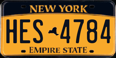NY license plate HES4784