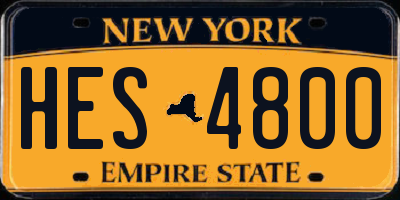 NY license plate HES4800