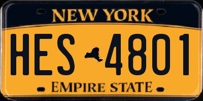 NY license plate HES4801