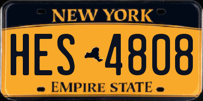 NY license plate HES4808