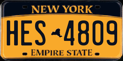 NY license plate HES4809